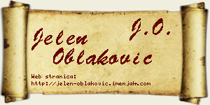 Jelen Oblaković vizit kartica